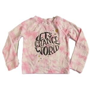 Mudd Let's Chance The World Girls Pullover Tie-Dye Top Shirt Pink Size 7/8 G001